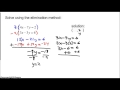 Solving Systems of Equations with the Elimination Method