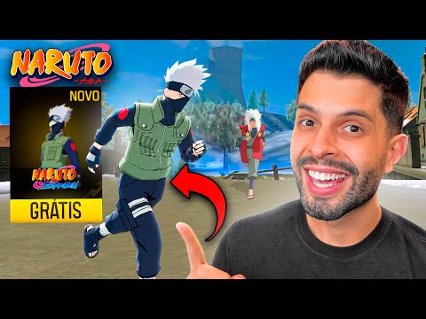 CHEGOU DE GRAÇA!! TESTANDO AS SKINS DO NARUTO NO FREE FIRE!!