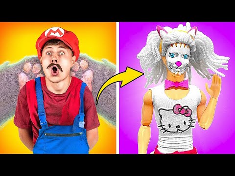 🎮 Mario a Hello Kitty 🎀 Trucos Extremos de Transformación de Muñecas con Gadgets Virales