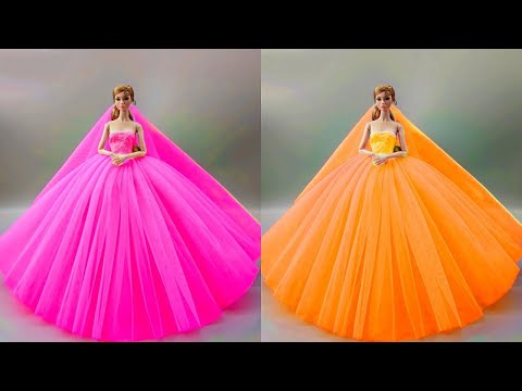 Cómo Hacer Ropa sin coser para Barbies. 👗 Vestidos para Muñecas