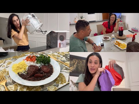 CHEGOU A AIR FRYER, É SUPER LINDA E SILENCIOSA | estreamos com carne assada | comprinhas e feijoada