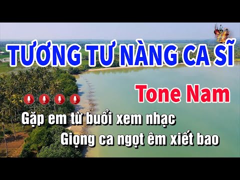 Karaoke Tương Tư Nàng Ca Sĩ Tone Nam | Nhạc Sống Nguyễn Linh