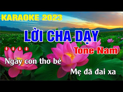 Lời Cha Dạy Karaoke Tone Nam (Fm) Nhạc Sống | Trung Hiếu