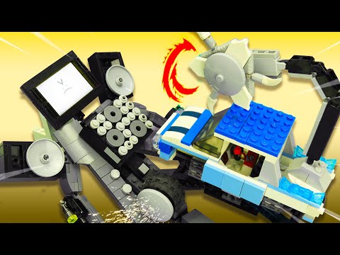 LEGO Upgraded Super Police Car VS Titan TV Man & Skibidi Toilet