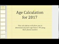 Calculating Age Using Phone Numbers