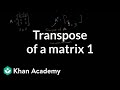 Matrix Transposition Concepts