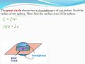 Surface Area and Circumference of Spheres