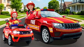 Little Adam and Mom Pretend to Be Firefighters 🚒🔥 – Fun & Educational for Kids