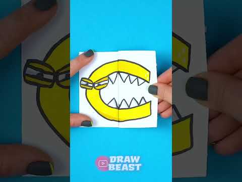 ALPHABET LORE TRANSFORMATION FOLD #drawbeast #alphabetlore #shorts #transformation
