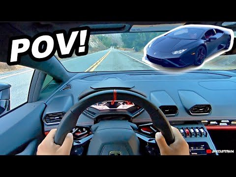 POV - Driving Lamborghini Temerario Predecessor! Huracan EVO Revving, Acceleration & Downshifts