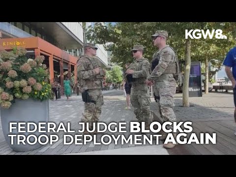 YouTube video thumbnail: Federal Judge Halts President Trump's National Guard Deployment to Oregon Until Nov. 7
