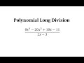 Polynomial Long Division Concepts