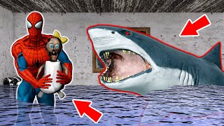 Little Granny vs Spider-Man vs Great White Shark - funny horror animation (compilation 9)