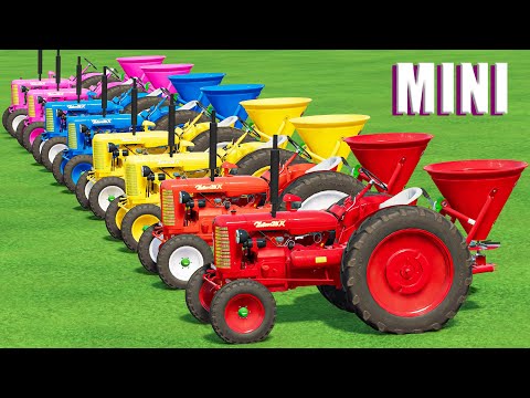 MINI TRACTOR OF COLORS! LIME STORM! ZETOR TRACTORS & COLORED SPREADERS IN ACTION – FS22