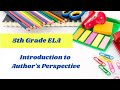 Understanding Author's Perspective and Opinions
