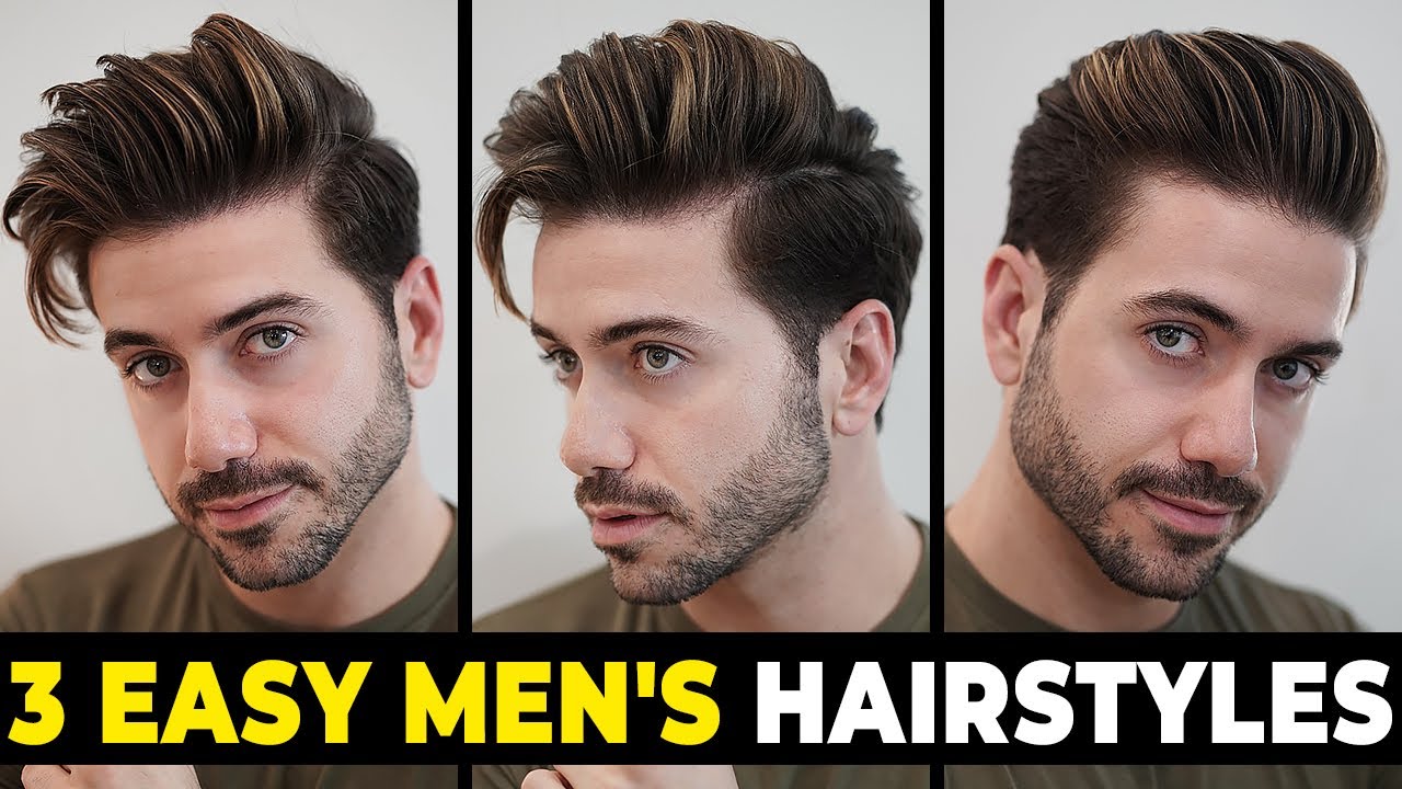 3 EASY HAIRSTYLES FOR MEN 2020 - Men's Hairstyle Tutorial - Alex Costa