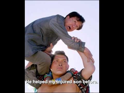๐ฑ Jackie Chan's DIRTY TRICK in Skiptrace! The FUNNIEST Fight Scene with a Mongolian Wrestler! ๐ฌ๐คผ