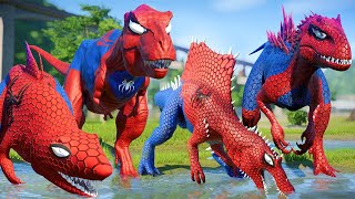 Con Khủng Long Bạo Chúa Siêu Nhân Nhện T-ReX đấu với Khủng Long Spider Man - khung log