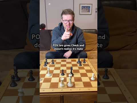 POV bro gives Check and doesn't realize it's mate #chess