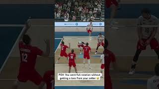 POV: when you go full rotation without a set from your setter 😅 #haikyuu #kurek #volei #volleyball