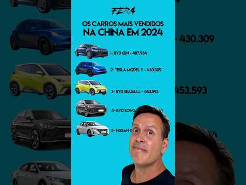 Os carros mais vendidos na China em 2024