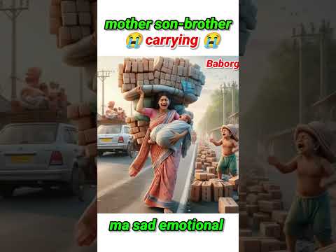 mother son-brother Sad 😭 brick carrying emotional shorts | mother son-brother emotional #shorts