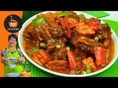 Kalderetang Ribs ng Baka | Spicy  Beef Ribs Caldereta | Mga Luto sa Baka | Pang - handaan recipe