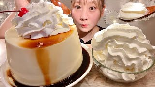 ASMR 6th Anniversary🎉 Bucket Pudding【Mukbang/ Eating Sounds】【English subtitles】
