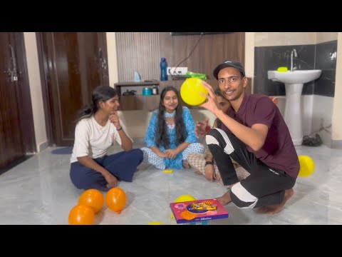 Balloon 🎈 challenge with siblings 🤣😅ll #challenge #ballonchallenge