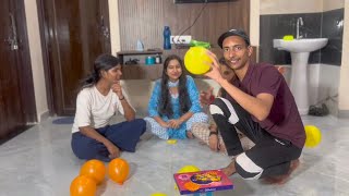 Balloon 🎈 challenge with siblings 🤣😅ll #challenge #ballonchallenge