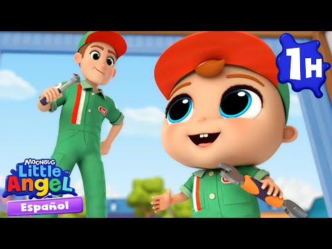 Bebé Juan ayuda a Papá 💖 Canciones Infantiles🎵| Juega y aprende | Moonbug Español | Little Angel