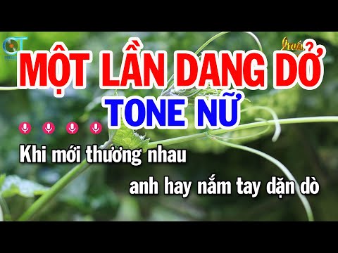 Karaoke Một Lần Dang Dở Tone Nữ ( B ) Nhạc Sống Hay Nhất || Karaoke Tuấn Kiệt