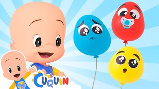 Red, green and blue are the baby balloons | Learn with Cuquin