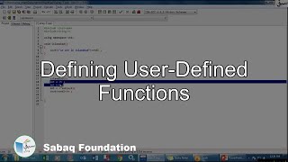 defining user-defined functions