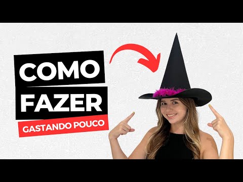 COMO FAZER UM CHAPÉU DE BRUXA PARA FANTASIA DE HALLOWEEN