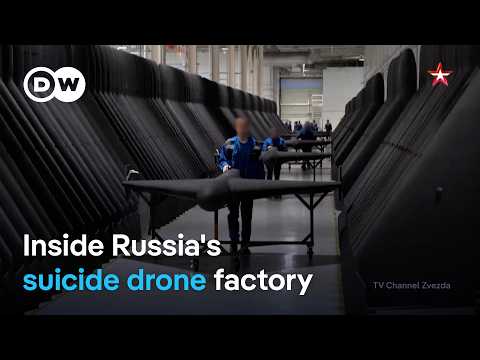 YouTube video thumbnail: Russia Hires 'Youth, Foreign Women to Boost Drone Production Because of Labour Shortage'