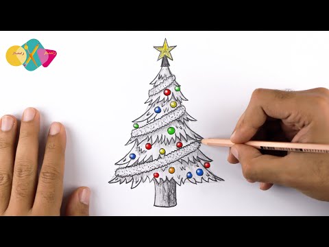 Draw a CHRISTMAS TREE Like a Pro in Minutes! |how to draw Christmas tree with pencil