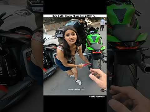 Ladki Ki Zx10r Me Sari Fas Gya 🚨😱|#motovlogger #bikerider #viralshort #vlog #rider #youtubeshorts