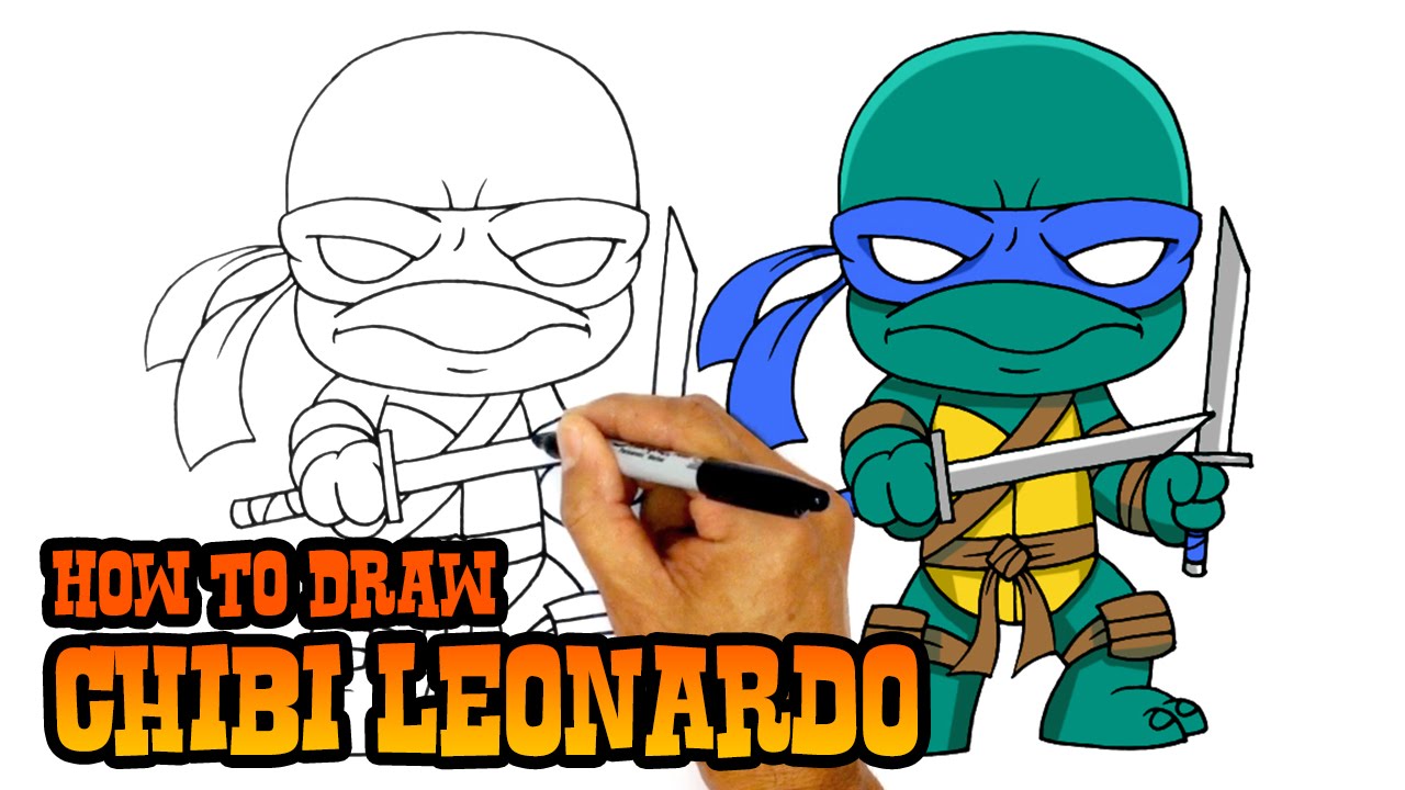 How to Draw Leonardo - Teenage Mutant Ninja Turtles