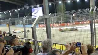 Formula1 Singapore Grand Prix 2012 - Lap 2, Turn 1 Grandstand 23/09/2012