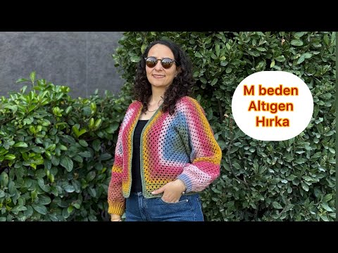 M BEDEN ALTIGEN HIRKA YAPIMI♥️TIĞ İŞİ KOLAY ALTIGEN HIRKA ABLATAN SONA ANLATIMI♥️#altıgenhırka