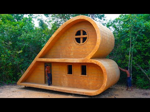 100 Days Building A Modern Two-Story Millionaire House Using Primitive Tools