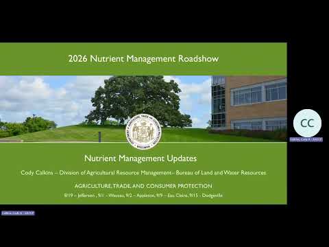 DATCP Related Nutrient Management Updates (2026 Regional NM Meetings)
