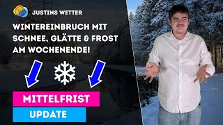 Neuer Kaltlufteinbruch: Schnee, Glätte & Frost am Wochenende - Warmfront mit kräftigen Schneefällen?