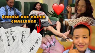 GIRLFRIEND LAİ ESARI KHUSI RAKHNUS ❤️😂 CHOOSE ONE PAPER KO GAME LEY GARNU GARYO 😭 PAMPERING MY LOVE😘
