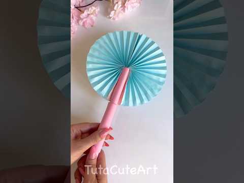 Cute DIY paper fan ✨🩷