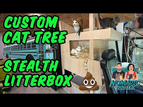 Skoolie Custom Stealth Cat Litterbox & Cat Tree