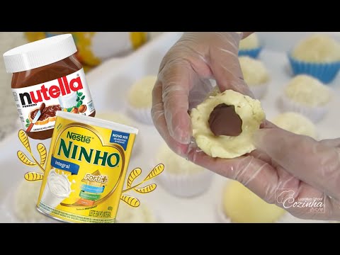 SEM ERROS DOCINHO RECHEADO SÓ 3 INGREDIENTES FÁCIL E RÁPIDO | Cozinha Lucrativa