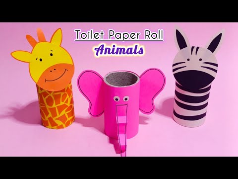 Toilet Paper Roll Animals | Toilet Paper Roll Zebra Craft | Toilet Paper Roll Elephant Craft | DIY