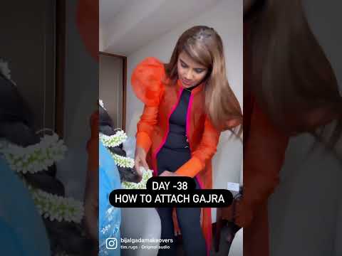 Day-38 ✅How to attach gajra !! #bijalgadamakeovers #mua #makeup #fashion